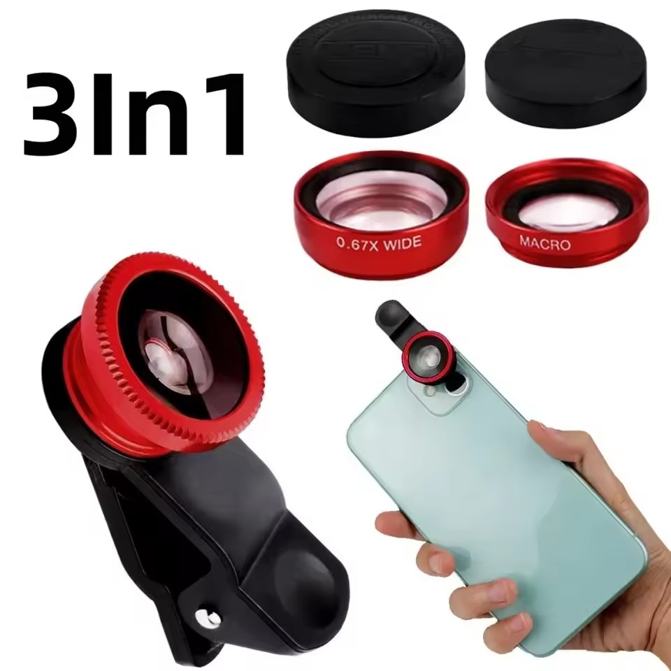 3in1 모바일폰 어안렌즈 0.67배 광각 매크로 렌즈 - Fishing Camera 리뷰 및 가격