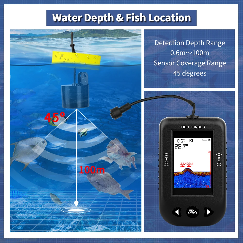 에르창 XF03 어군탐지기 45도 100M 휴대용 어군 - Fish Finder Cable 리뷰 및 가격