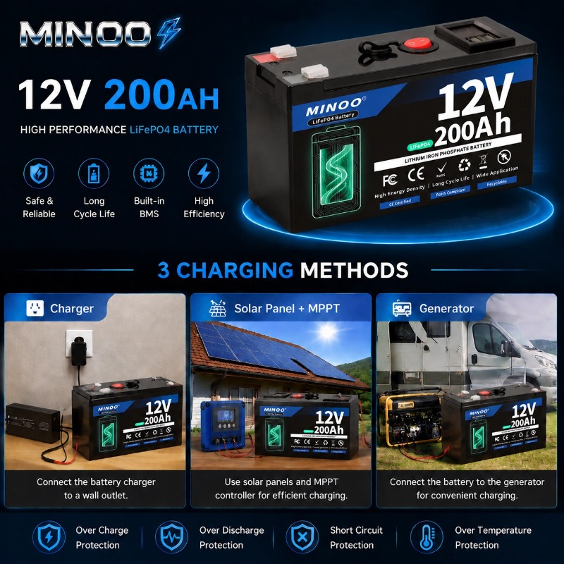 12V 200Ah 리튬 인산철 배터리, 깊은 방전이 가 - Fish Finder Charger 리뷰 및 가격