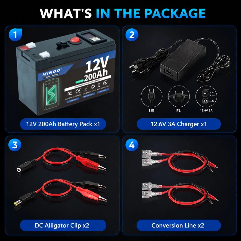 12V 200Ah 리튬 인산철 배터리, 깊은 방전이 가 - Fish Finder Charger 리뷰 및 가격