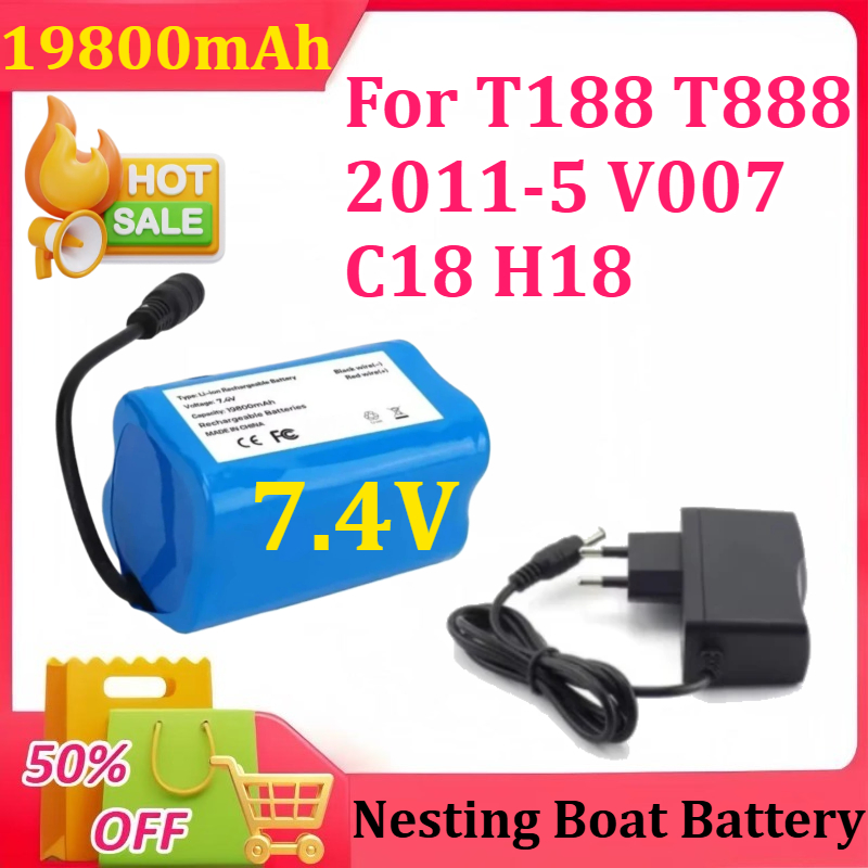 7.4V 19800mAh 배터리 USB 충전기 포함 T - Fish Finder Charger 리뷰 및 가격